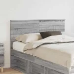 Tăblie cap cu headboard Gri Sonoma 120 cm Lemn compozit GartenMobel Dekor