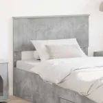 Tăblie cap cu headboard Gri din beton 100 cm Lemn compozit GartenMobel Dekor