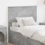 Tăblie cap cu headboard Gri din beton 80 cm Lemn compozit GartenMobel Dekor