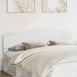 Tăblie cap cu headboard Alb Lucios 180 cm Lemn compozit GartenMobel Dekor