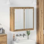 Dulap cu oglindă pentru baie Stejar Artizanal 60 x 20 x 60 cm GartenMobel Dekor
