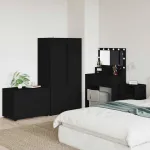 Dulap de depozitare Negru 80 x 48 x 57 cm Lemn compozit GartenMobel Dekor