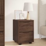 Noptieră Stejar închis 30,5 x 30 x 43 cm Lemn compozit GartenMobel Dekor