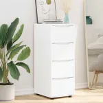 Dulap de depozitare Alb 40 x 48 x 105 cm Lemn compozit GartenMobel Dekor