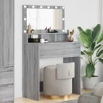 Mese de toaletă pentru dormitor Gri Sonoma 80 x 39,6 x 135 cm GartenMobel Dekor