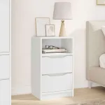 Noptieră cu sertar Alb 40 x 30 x 467 cm Lemn compozit GartenMobel Dekor