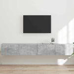 Dulap TV de perete 2 pcs Beton 60 x 31 x 29.5 cm Lemn compozit GartenMobel Dekor