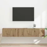 Dulap TV de perete 2 pcs Stejar artizanal 60 x 31 x 29.5 cm GartenMobel Dekor