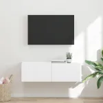 Dulap TV de perete Alb 60 x 31 x 29.5 cm Lemn compozit GartenMobel Dekor