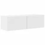 Dulap TV de perete Alb Lucios 60 x 31 x 29.5 cm Lemn compozit GartenMobel Dekor