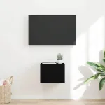 Dulap TV de perete Negru 60 x 31 x 29.5 cm Lemn compozit GartenMobel Dekor