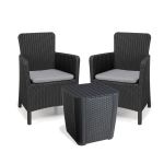 Curver Set de mobilier de grădină Trenton II pentru balcon, grafit Mobalis Homvera