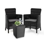 Curver Set mobilier de grădină pentru balcon Trenzon, grafit Mobalis Homvera