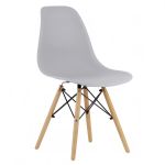 Scaun dining Scandinav pentru bucatarie, 38x42x82cm, gri Household NewTrend