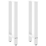 Picioare masă consolă, albe, 2 buc., 38x(72-73) cm, oțel GartenMobel Dekor