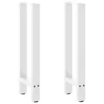 Picioare masă consolă, albe, 2 buc., 38x(72-73) cm, oțel GartenMobel Dekor