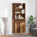 Bufet cu sertar Lemn Vechi 69,5 x 32,5 x 180 cm Lemn compozit GartenMobel Dekor