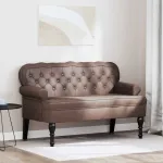 Bancă Chesterfield Maro 119.5 x 64.5 x 75 cm Piele artificială GartenMobel Dekor
