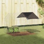 Custodie pentru iepuri Argintiu 400 x 78 x 78 cm GartenMobel Dekor