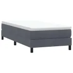Pat cu arcuri fără saltea Gri închis 80x210 cm catifea GartenMobel Dekor
