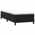 Pat cu arcuri fără saltea negru 80x210 cm catifea GartenMobel Dekor