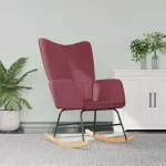 Scaun balansoar, roșu vin, material textil GartenMobel Dekor