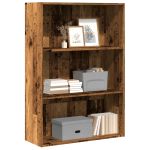 Bibliotecă, lemn vechi, 80x30x114 cm, lemn prelucrat GartenMobel Dekor