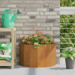 Jardinieră Ruginit 60 x 30 x 35 cm Oțel rezistent de intemperii GartenMobel Dekor