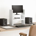 Organizator birou, alb, 40x17x41 cm, lemn prelucrat GartenMobel Dekor