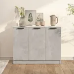 Servantă, gri beton, 90,5x30x70 cm, lemn prelucrat GartenMobel Dekor