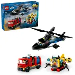 LEGO Elicopter, camion de pompieri si submarin remixate Quality Brand