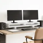 Suport monitor, alb, 100x27x15 cm, lemn prelucrat GartenMobel Dekor