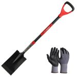 Set harlet, cazma, drept, capat zimtat, maner fibra sticla, 115 cm, cu manusi, RedShark GartenVIP DiyLine