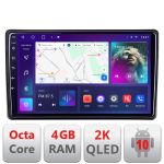 Navigatie Audi A4 B6 C-050 Android Octa Core Ecran 2K QLED GPS 4G 4+32GB 360 KIT-050+EDT-E409-2K CarStore Technology
