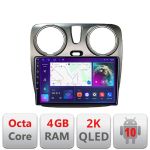 Navigatie Dacia Dokker Android Octa Core Ecran 2K QLED GPS 4G 4+32GB 360 kit-dokker+EDT-E409-2K CarStore Technology