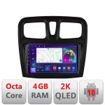 Navigatie Dacia Sandero 2012-2020 var B Android Octa Core Ecran 2K QLED GPS 4G 4+32GB 360 kit-sandero-variantb+EDT-E409-2K CarStore Technology