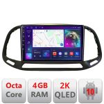 Navigatie Fiat Doblo 2015-2018 C-DOBLO15 Android Octa Core Ecran 2K QLED GPS 4G 4+32GB 360 KIT-DOBLO15+EDT-E409-2K CarStore Technology