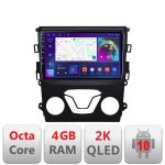 Navigatie Ford Mondeo 2013- C-377 Android Octa Core Ecran 2K QLED GPS 4G 4+32GB 360 KIT-377+EDT-E409-2K CarStore Technology