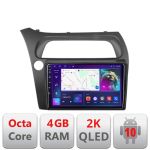 Navigatie Honda Civic Hatchback 2006-2012 C-hatchback Android Octa Core Ecran 2K QLED GPS 4G 4+32GB 360 kit-hatchback+EDT-E409-2K CarStore Technology