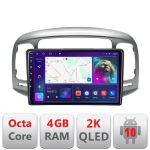 Navigatie Hyundai Accent 2006-2012 C-Accent Android Octa Core Ecran 2K QLED GPS 4G 4+32GB 360 KIT-accent+EDT-E409-2K CarStore Technology
