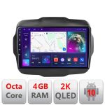 Navigatie Jeep Renegade C-500 Android Octa Core Ecran 2K QLED GPS 4G 4+32GB 360 KIT-500+EDT-E409-2K CarStore Technology