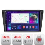 Navigatie Mazda 3 2009-2014 C-034 Android Octa Core Ecran 2K QLED GPS 4G 4+32GB 360 KIT-034+EDT-E409-2K CarStore Technology