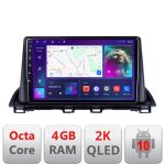 Navigatie Mazda 3 2014-2019 C-463 Android Octa Core Ecran 2K QLED GPS 4G 4+32GB 360 KIT-463+EDT-E409-2K CarStore Technology