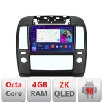 Navigatie Nissan Navara Pathfinder 2005-2010 C-nav5 Android Octa Core Ecran 2K QLED GPS 4G 4+32GB 360 KIT-nav5+EDT-E409-2K CarStore Technology