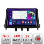 Navigatie Renault Megane 3 Fluence C-145 Android Octa Core Ecran 2K QLED GPS 4G 4+32GB 360 KIT-145+EDT-E409-2K CarStore Technology