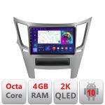 Navigatie Subaru Legacy 2010-2015 C-458 Android Octa Core Ecran 2K QLED GPS 4G 4+32GB 360 KIT-458+EDT-E409-2K CarStore Technology