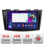 Navigatie Suzuki Swift 2010-2017 C-179 Android Octa Core Ecran 2K QLED GPS 4G 4+32GB 360 KIT-179+EDT-E409-2K CarStore Technology