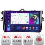 Navigatie Toyota Corolla C-063 Android Octa Core Ecran 2K QLED GPS 4G 4+32GB 360 KIT-063+EDT-E409-2K CarStore Technology