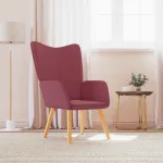 Scaun de relaxare, roșu vin, material textil GartenMobel Dekor