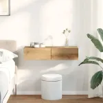 Raft de perete cu sertare Stejar artizanal Lemn prelucrat GartenMobel Dekor